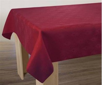 Nappes Anti-Tâches Damassée Rouge Foncé 150*200 