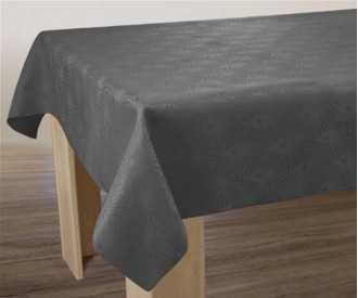 Nappes Anti-Tâches Damassée Anthracite 150*300